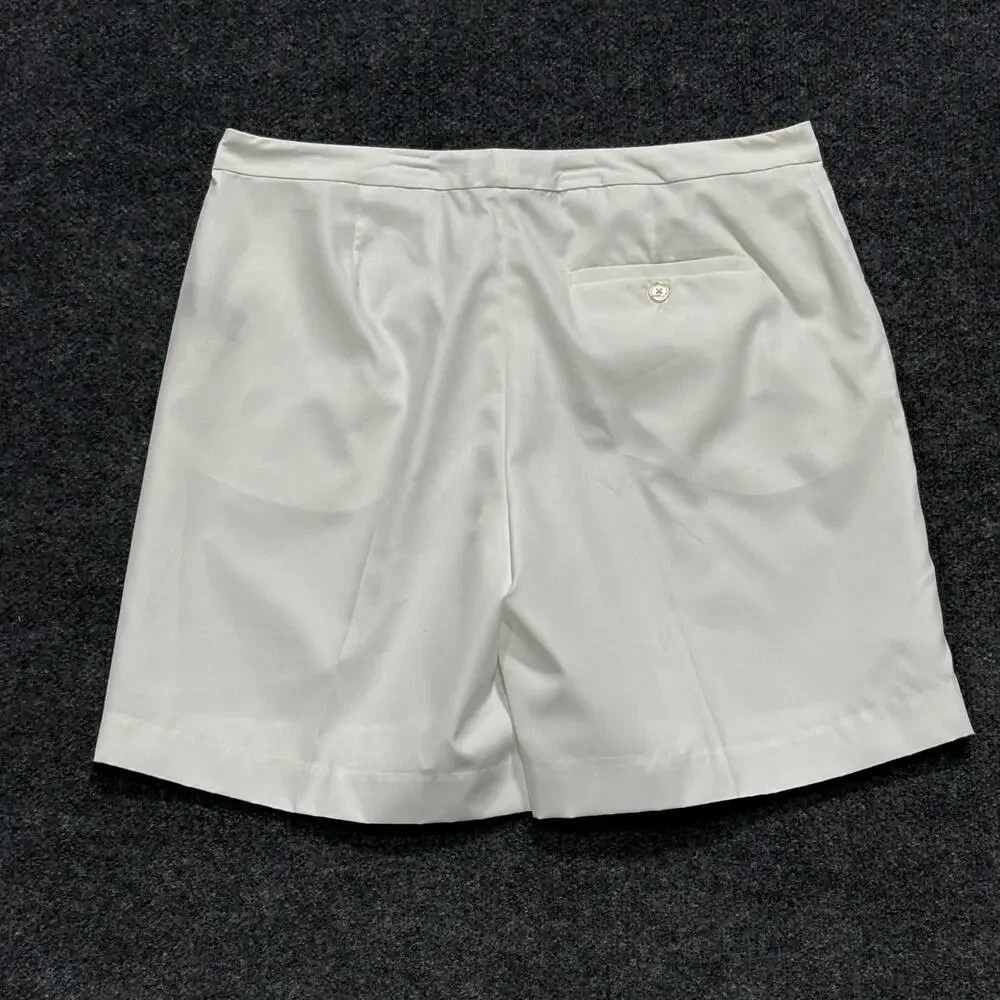 Lauren Ralph Lauren Shorts Womens 14 White Bermuda Golf Microfiber Activewear